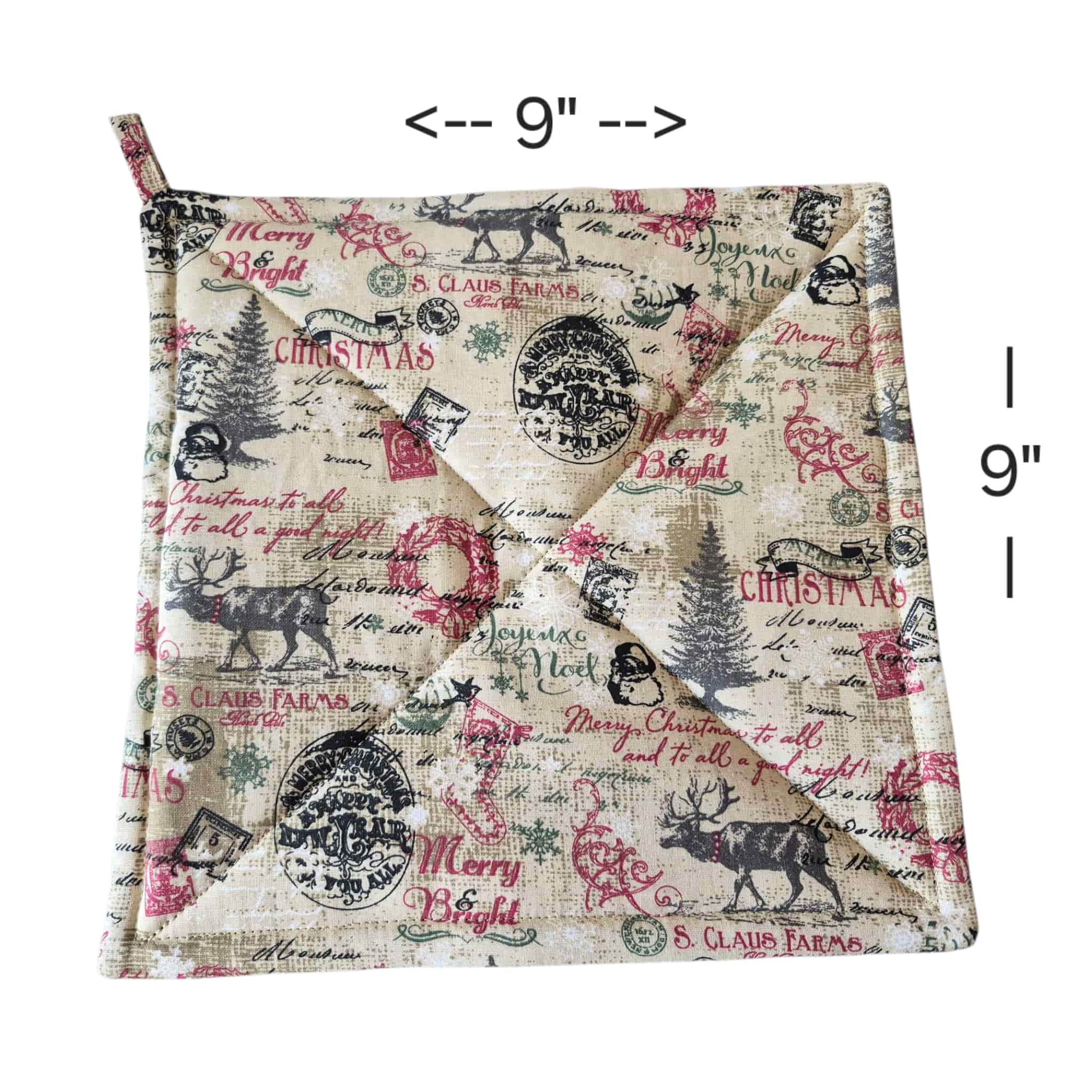 Vintage Christmas - Pot Holders ( Set of 2)