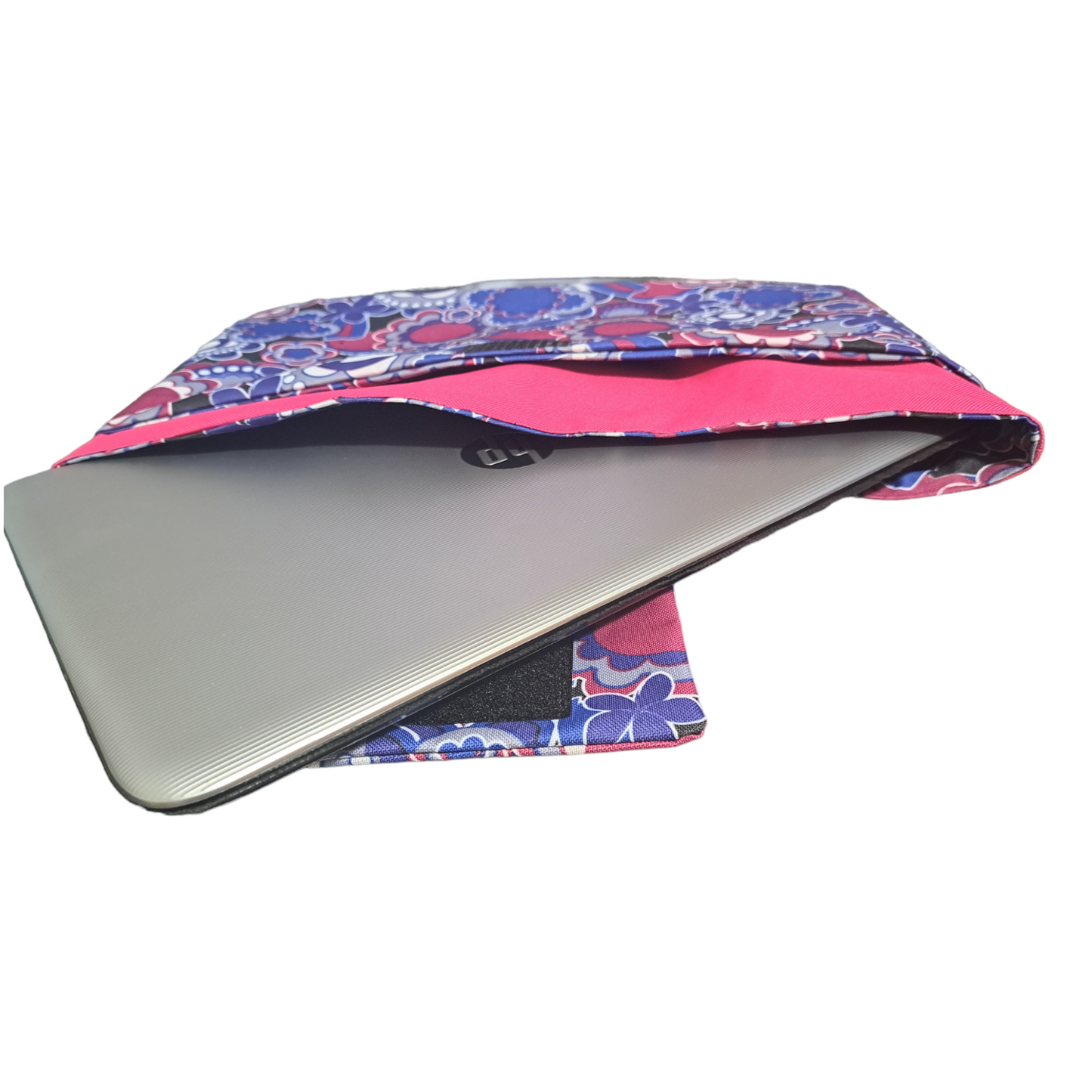 Laptop Sleeve - Pink & Purple (Water-resistant) - silver makeup bag, dog bandana, handmade pot holders, Scrunchies, pink makeup bag, Sachet, green cosmetic bag, make up bag green - Frances Farm & Craft, LLC