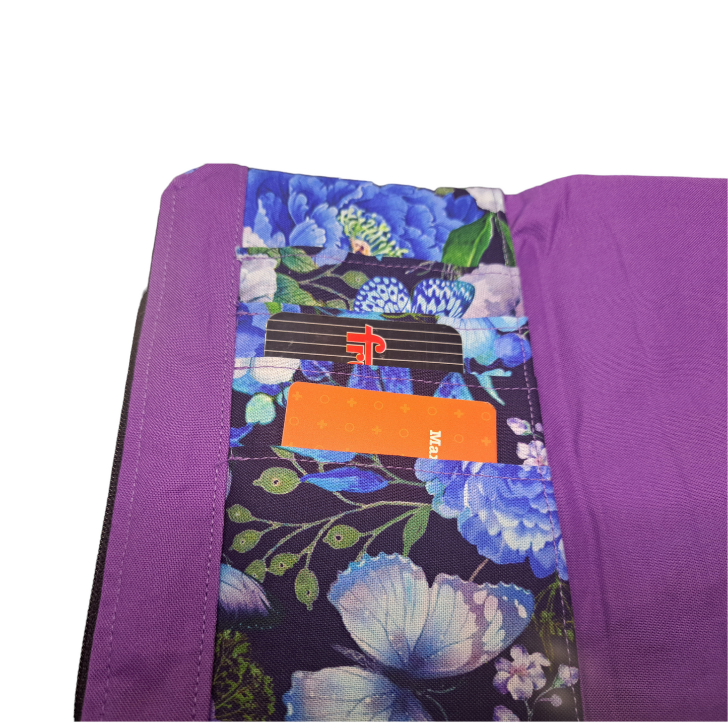 Floral Plum - Women's Wallet/ Clutch/ Purse - silver makeup bag, dog bandana, handmade pot holders, Scrunchies, pink makeup bag, Sachet, green cosmetic bag, make up bag green - Frances Farm & Craft, LLC