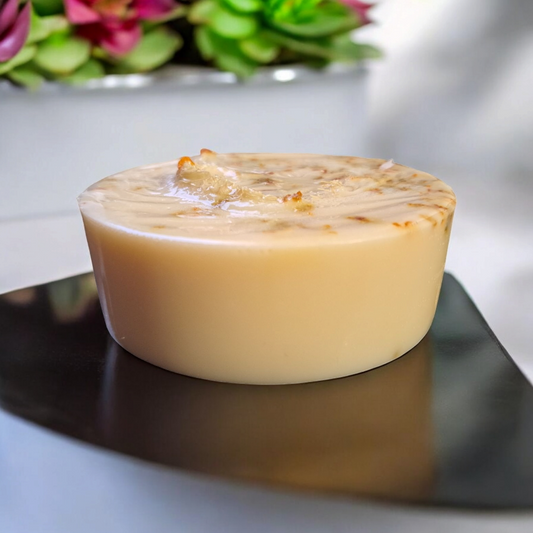 2 Goat Milk Loofah Soaps - Orange & Honey - silver makeup bag, dog bandana, handmade pot holders, Scrunchies, pink makeup bag, Sachet, green cosmetic bag, make up bag green - Frances Farm & Craft, LLC