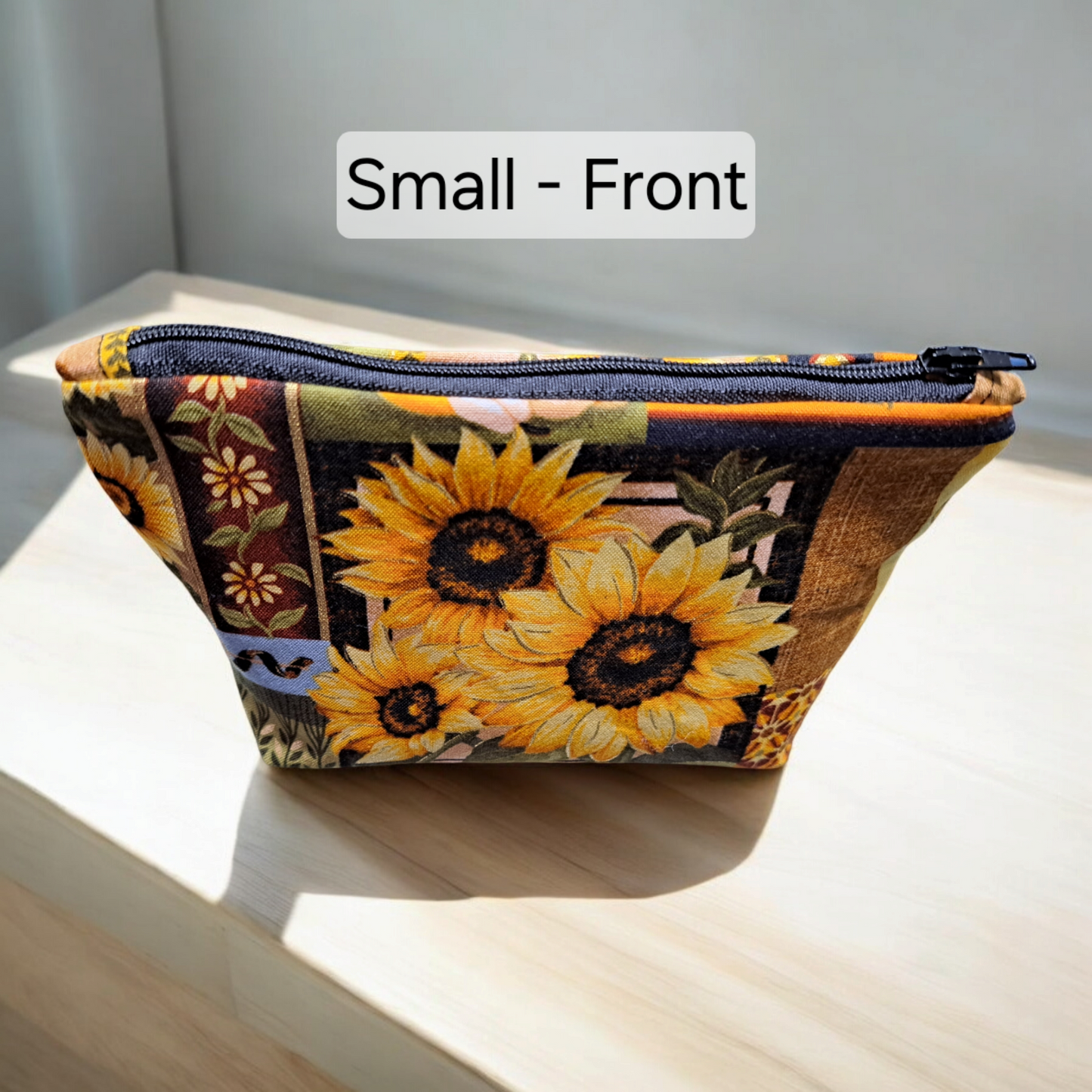 Autumn - Makeup Bag/ Cosmetic Pouch (Different Sizes) - silver makeup bag, dog bandana, handmade pot holders, Scrunchies, pink makeup bag, Sachet, green cosmetic bag, make up bag green - Frances Farm & Craft, LLC
