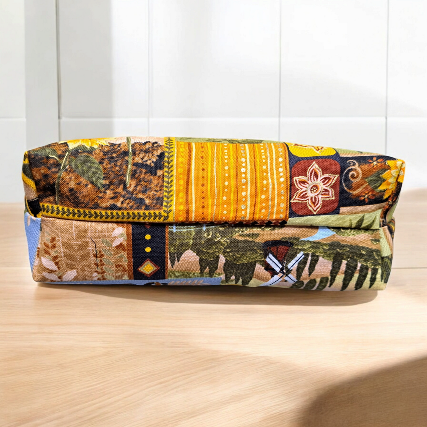 Autumn - Makeup Bag/ Cosmetic Pouch (Different Sizes) - silver makeup bag, dog bandana, handmade pot holders, Scrunchies, pink makeup bag, Sachet, green cosmetic bag, make up bag green - Frances Farm & Craft, LLC