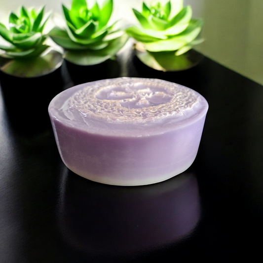 2 Goat Milk Loofah Soaps - Black Raspberry & Vanilla - silver makeup bag, dog bandana, handmade pot holders, Scrunchies, pink makeup bag, Sachet, green cosmetic bag, make up bag green - Frances Farm & Craft, LLC