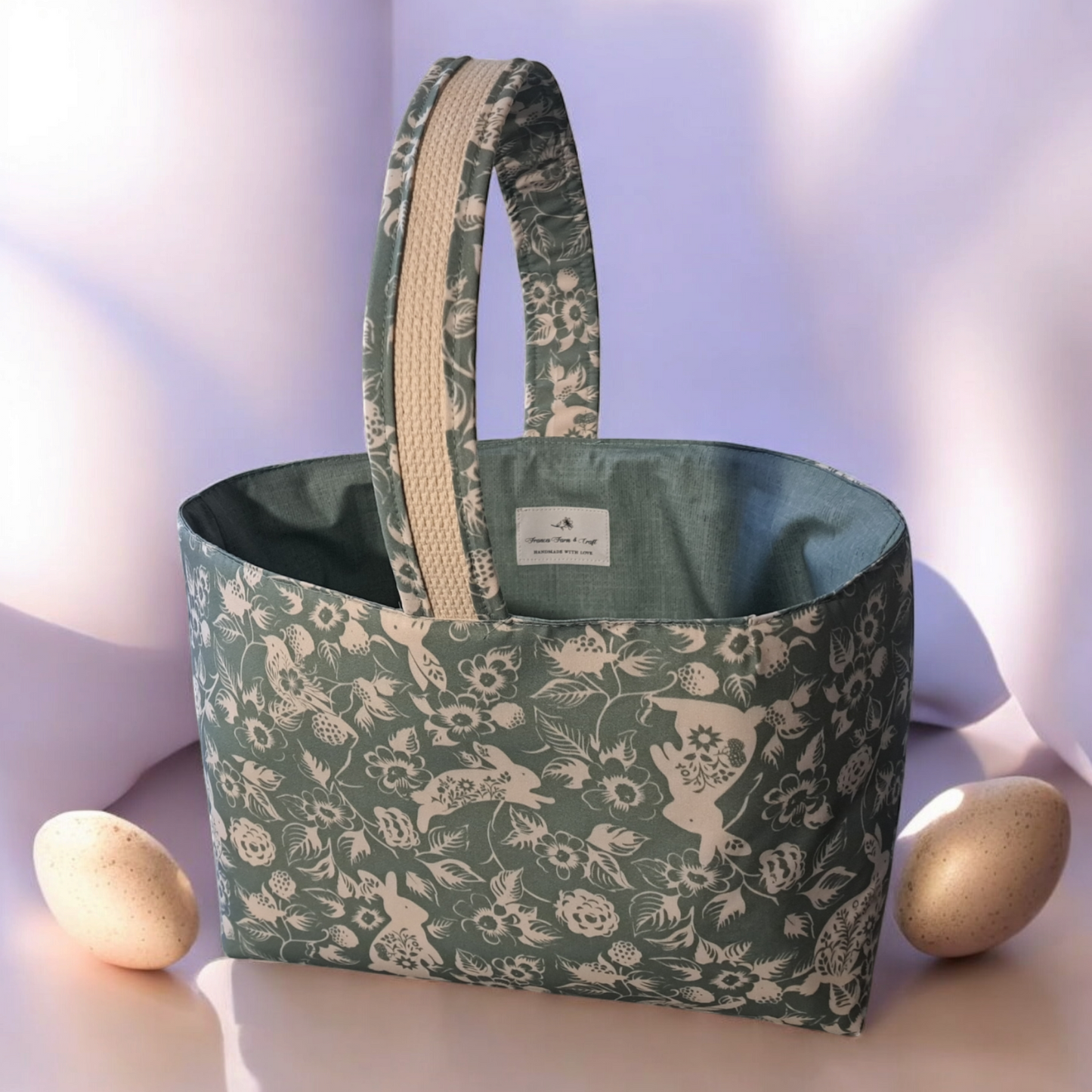 Easter Gift - Baskets (Different Styles & Extra Large) - silver makeup bag, dog bandana, handmade pot holders, Scrunchies, pink makeup bag, Sachet, green cosmetic bag, make up bag green - Frances Farm & Craft, LLC