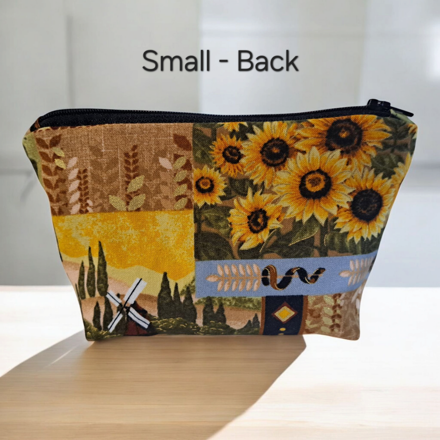 Autumn - Makeup Bag/ Cosmetic Pouch (Different Sizes) - silver makeup bag, dog bandana, handmade pot holders, Scrunchies, pink makeup bag, Sachet, green cosmetic bag, make up bag green - Frances Farm & Craft, LLC