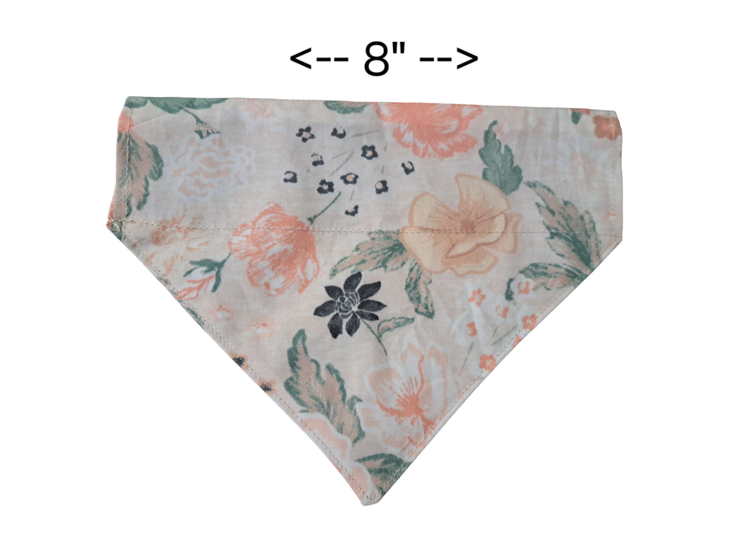 Blush Flowers - Dog Bandana (Different Sizes) - silver makeup bag, dog bandana, handmade pot holders, Scrunchies, pink makeup bag, Sachet, green cosmetic bag, make up bag green - Frances Farm & Craft, LLC