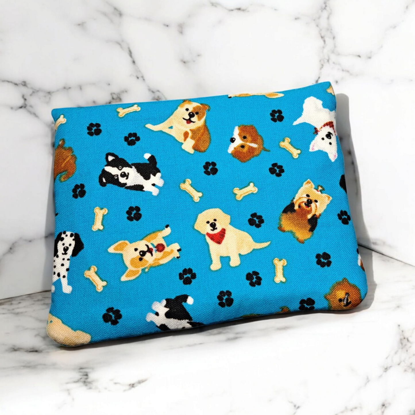 Butterflies & Dogs - Minimalist Wallet - silver makeup bag, dog bandana, handmade pot holders, Scrunchies, pink makeup bag, Sachet, green cosmetic bag, make up bag green - Frances Farm & Craft, LLC