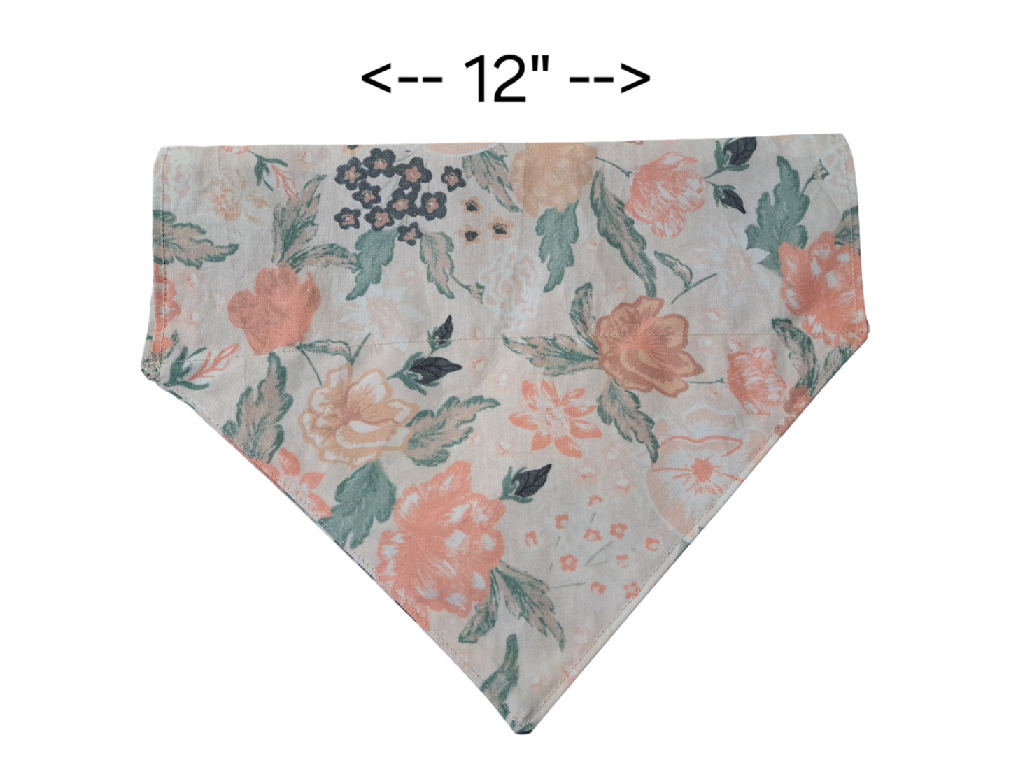 Blush Flowers - Dog Bandana (Different Sizes) - silver makeup bag, dog bandana, handmade pot holders, Scrunchies, pink makeup bag, Sachet, green cosmetic bag, make up bag green - Frances Farm & Craft, LLC