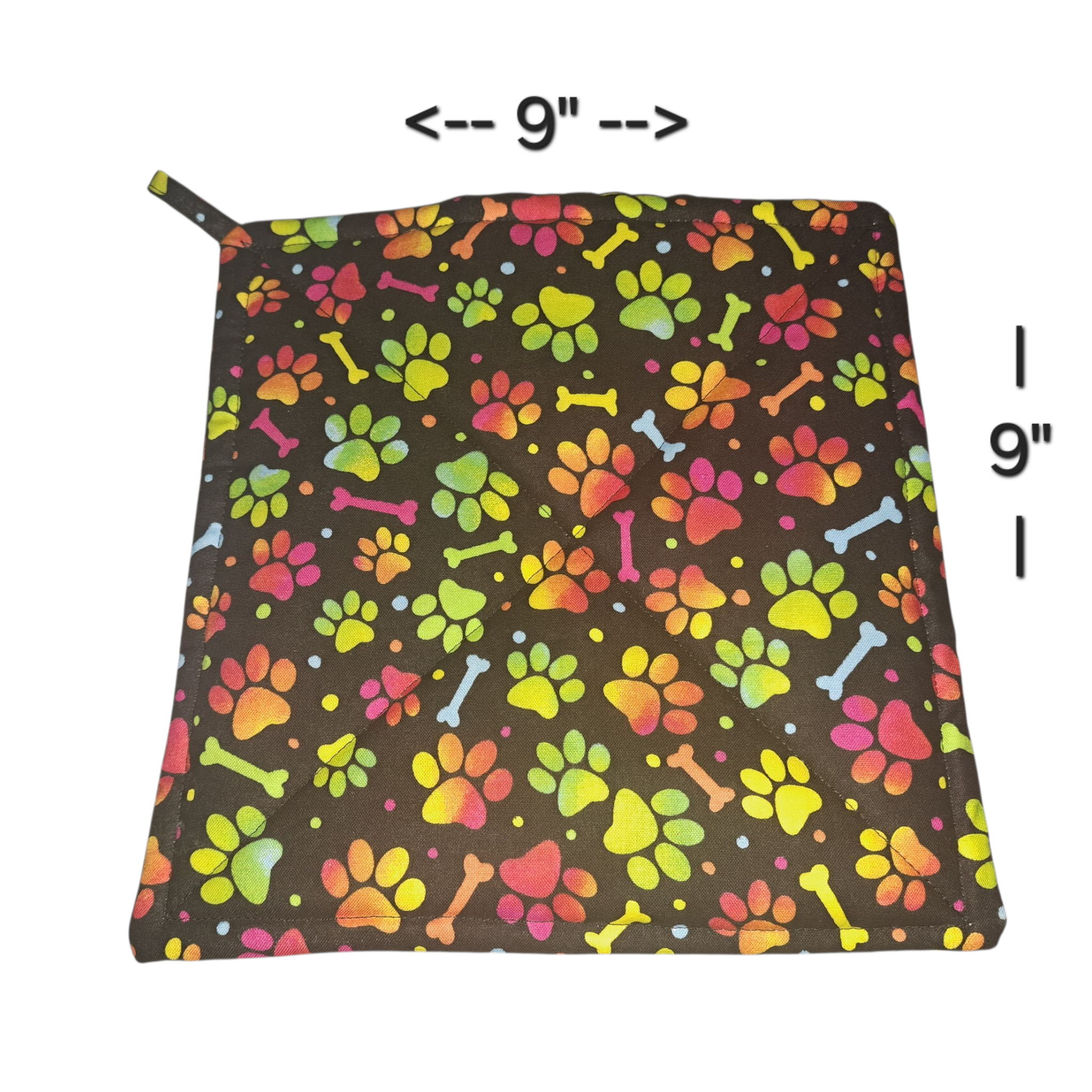 Neon Colored Paws - Pot Holders (Set of 2)