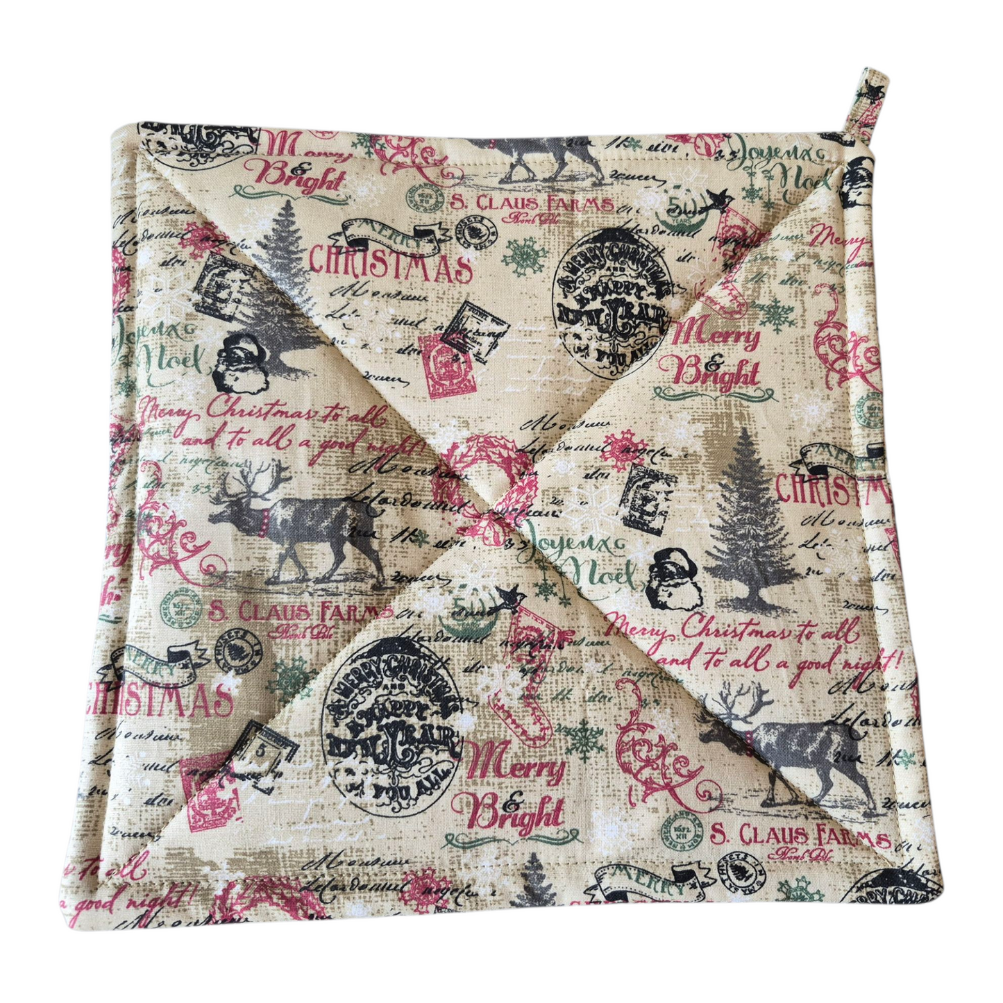 Vintage Christmas - Pot Holders ( Set of 2)