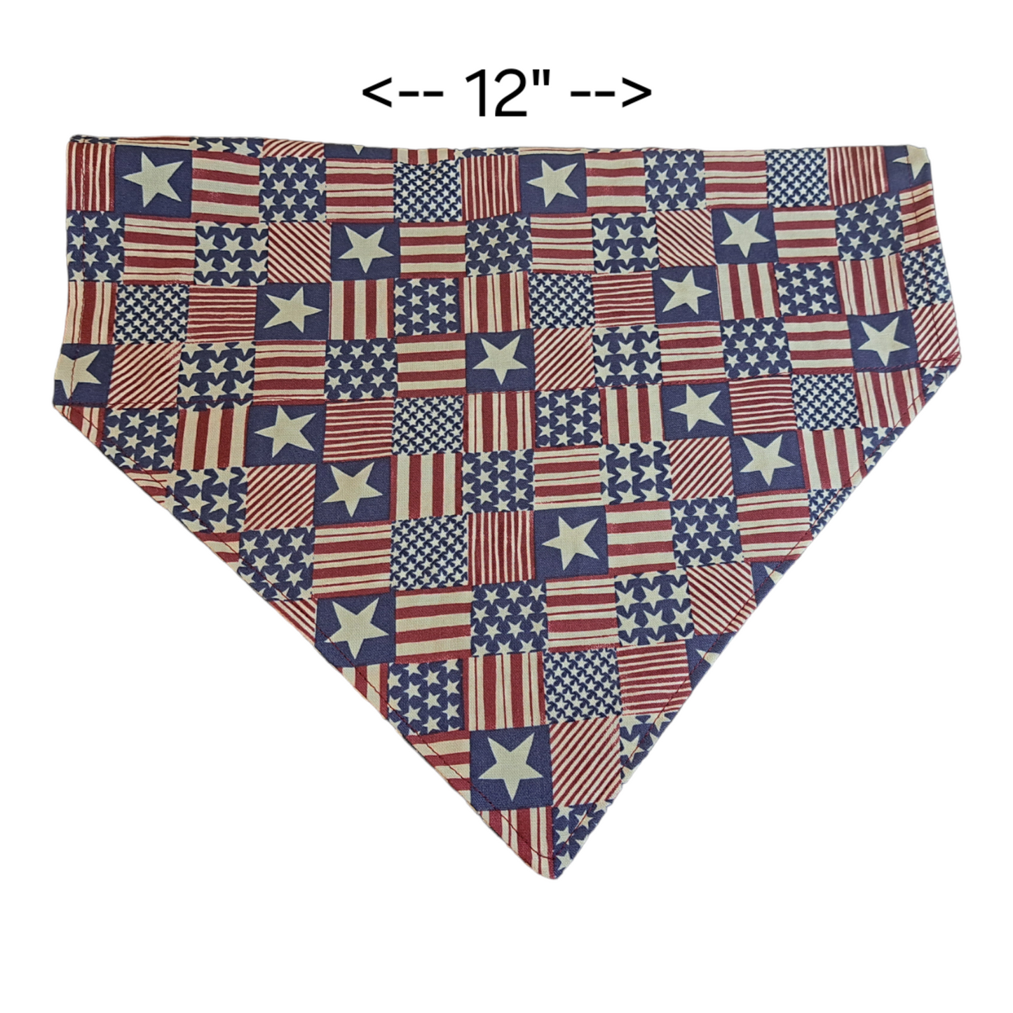 Dog Bandanas - Stars & Stripes (Different Sizes) - silver makeup bag, dog bandana, handmade pot holders, Scrunchies, pink makeup bag, Sachet, green cosmetic bag, make up bag green - Frances Farm & Craft, LLC