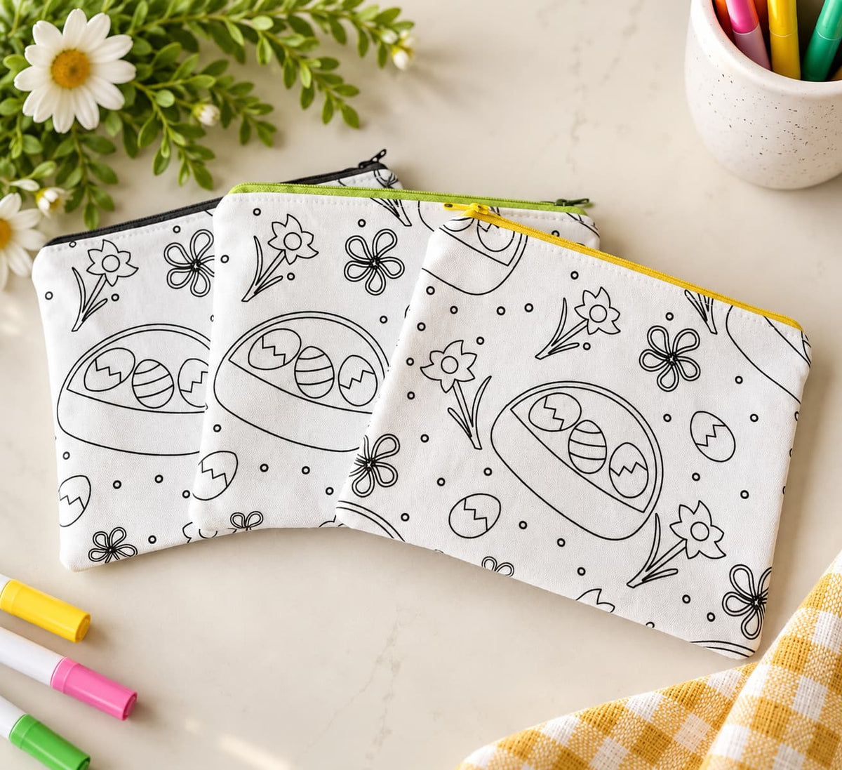 Color-Your-Own Easter Zipper Pouch