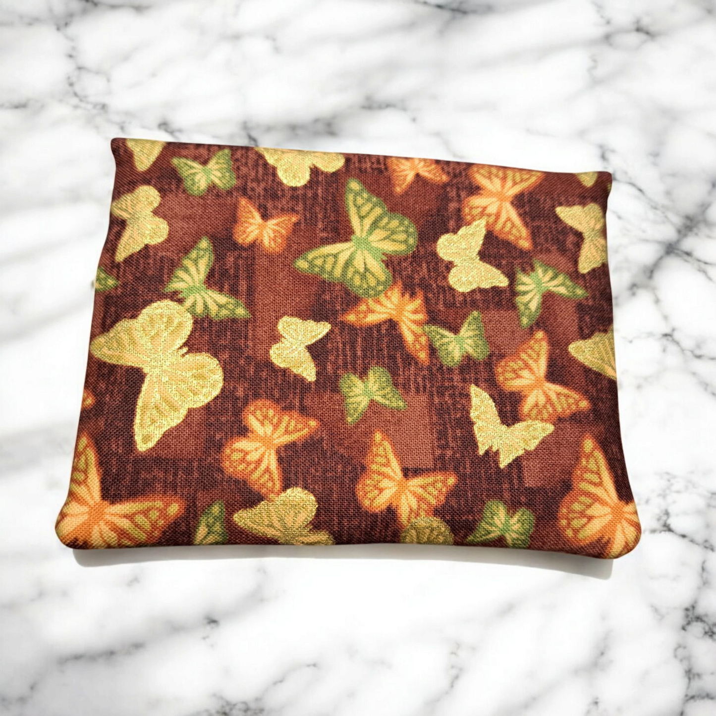 Butterflies & Dogs - Minimalist Wallet - silver makeup bag, dog bandana, handmade pot holders, Scrunchies, pink makeup bag, Sachet, green cosmetic bag, make up bag green - Frances Farm & Craft, LLC