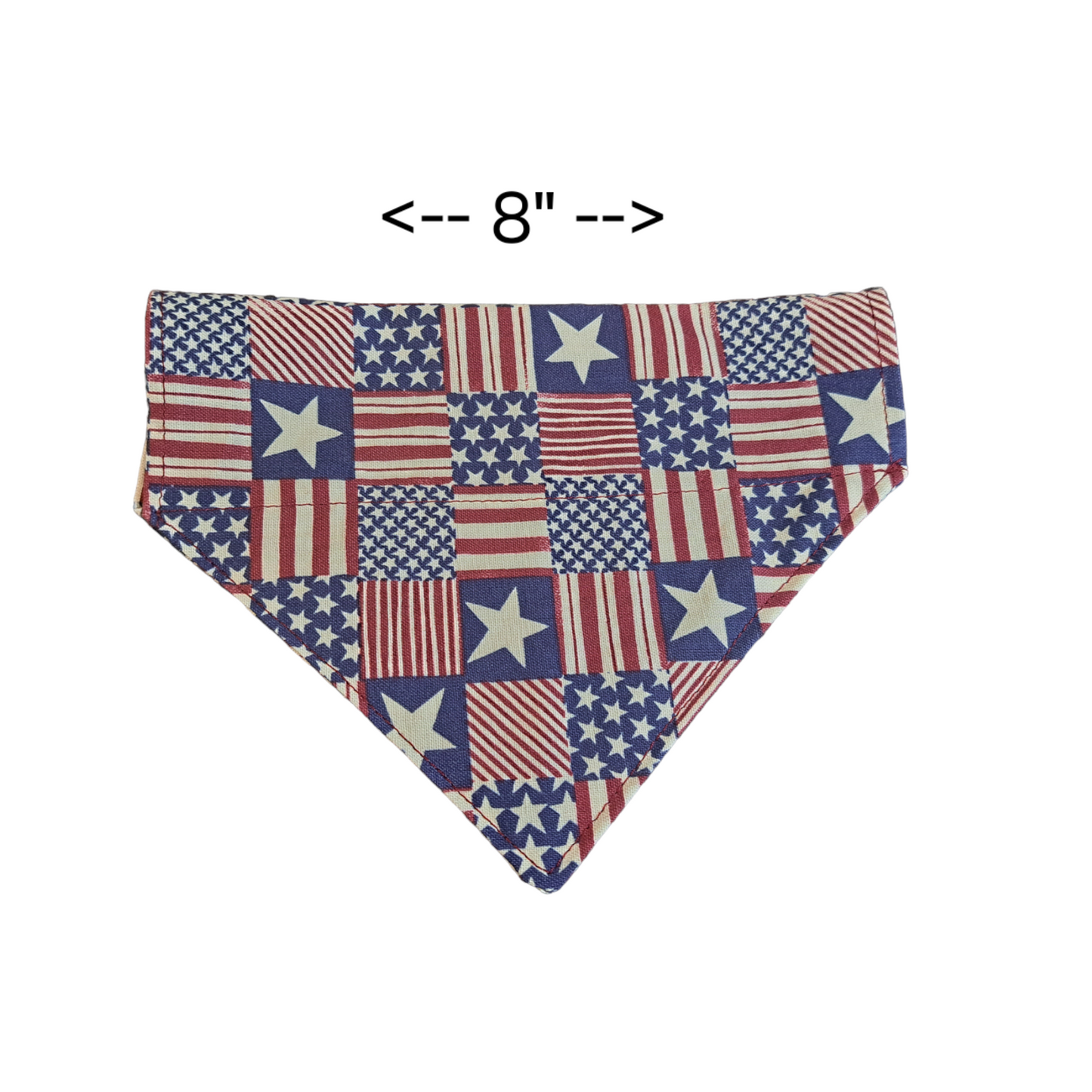 Dog Bandanas - Stars & Stripes (Different Sizes) - silver makeup bag, dog bandana, handmade pot holders, Scrunchies, pink makeup bag, Sachet, green cosmetic bag, make up bag green - Frances Farm & Craft, LLC