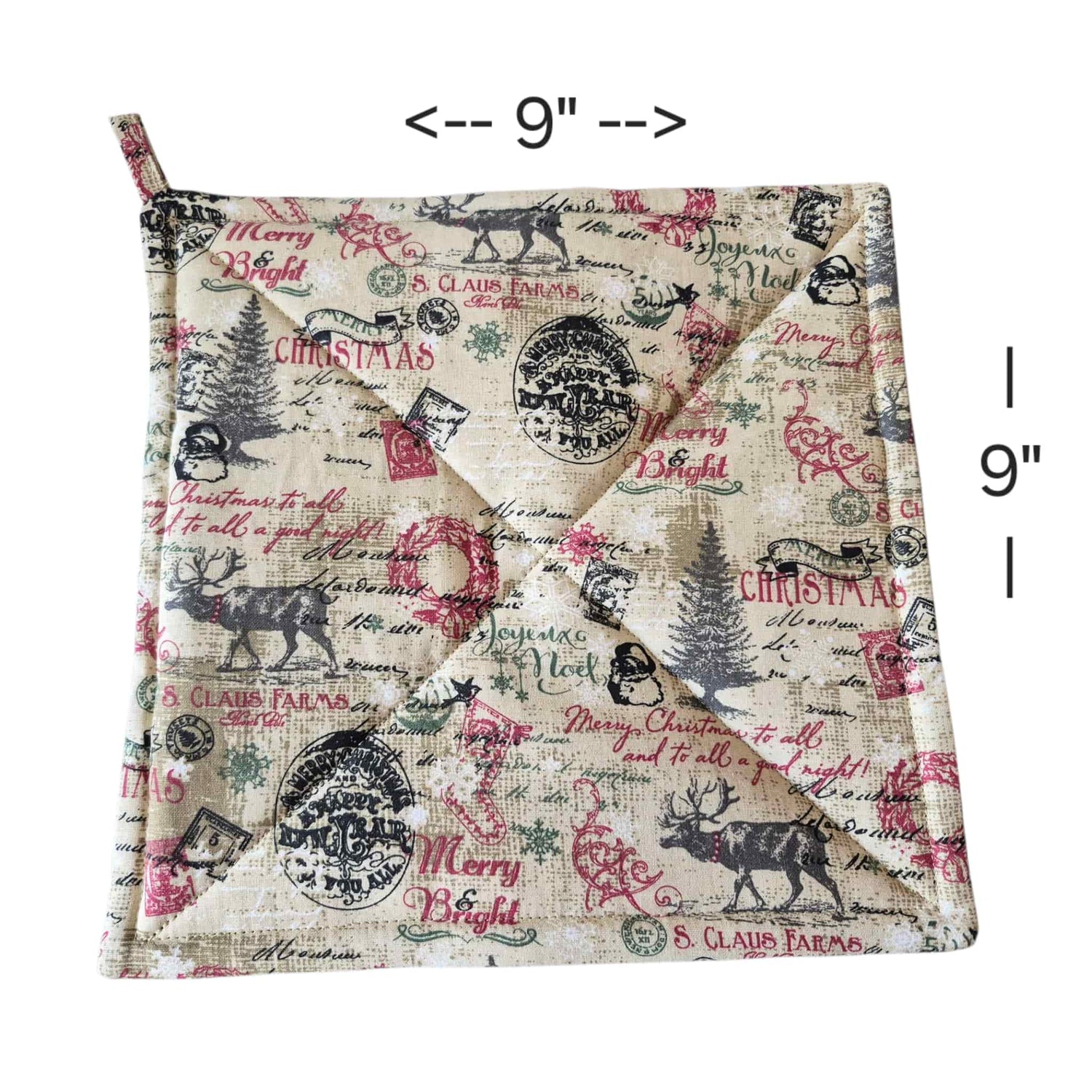 Vintage Christmas - Pot Holders ( Set of 2)