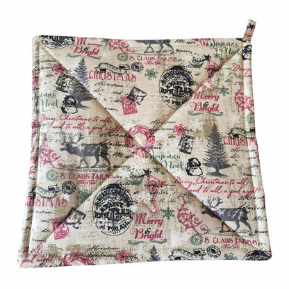 Vintage Christmas - Pot Holders ( Set of 2)