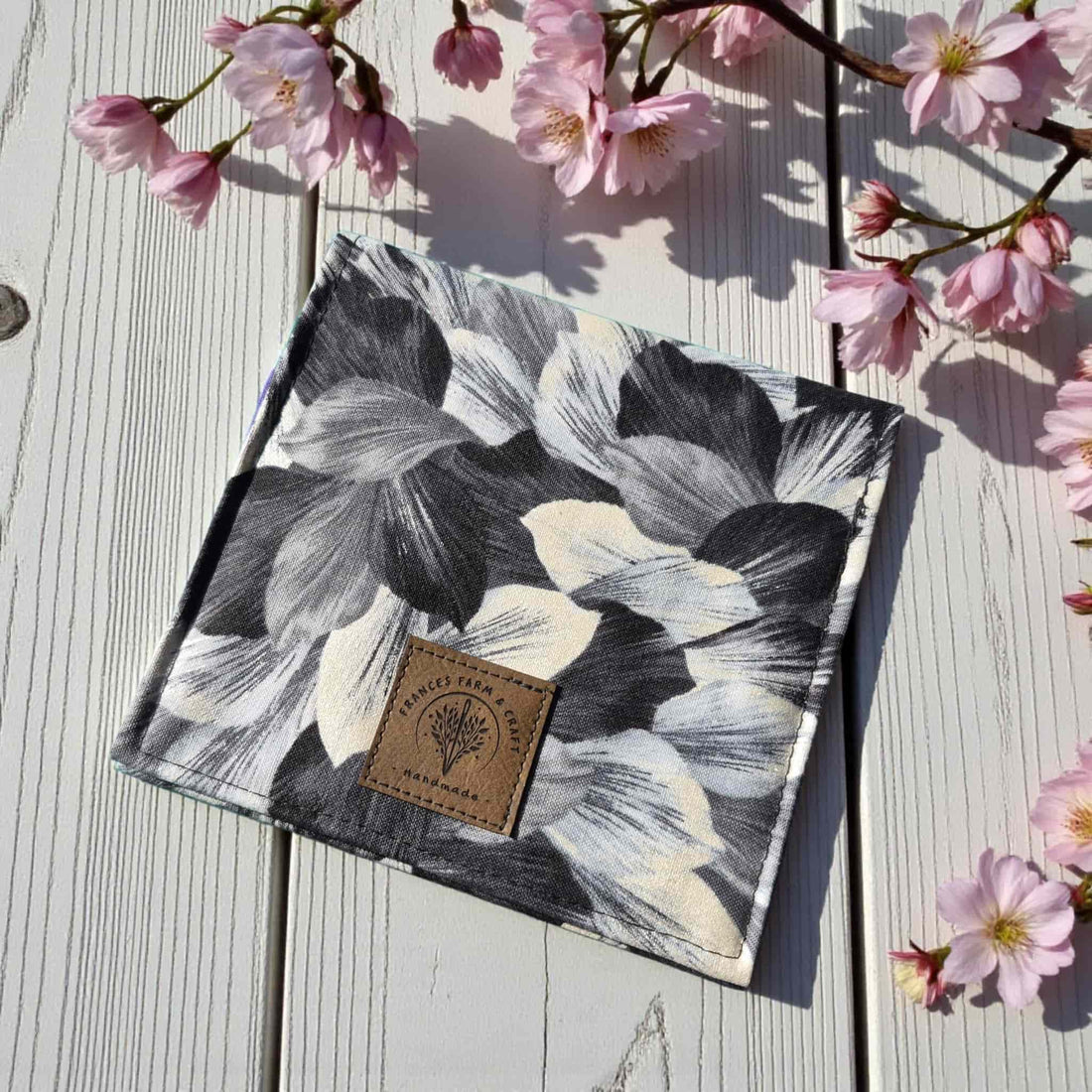Black &amp; Silver Petals - Tampon Pouch