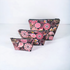 Pink Flowers - Makeup Bag/ Cosmetic Pouch (Different Sizes)