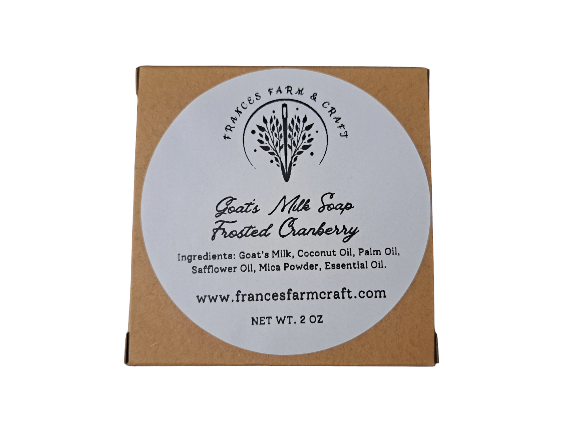 Goat's Milk Soap - Frosted Cranberry - silver makeup bag, dog bandana, handmade pot holders, Scrunchies, pink makeup bag, Sachet, green cosmetic bag, make up bag green - Frances Farm & Craft, LLC