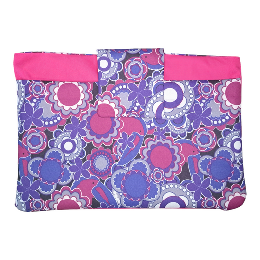 Laptop Sleeve - Pink & Purple (Water-resistant) - silver makeup bag, dog bandana, handmade pot holders, Scrunchies, pink makeup bag, Sachet, green cosmetic bag, make up bag green - Frances Farm & Craft, LLC