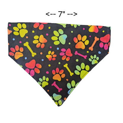 Neon Paws - Dog Bandanas (Different Sizes) - silver makeup bag, dog bandana, handmade pot holders, Scrunchies, pink makeup bag, Sachet, green cosmetic bag, make up bag green - Frances Farm & Craft, LLC