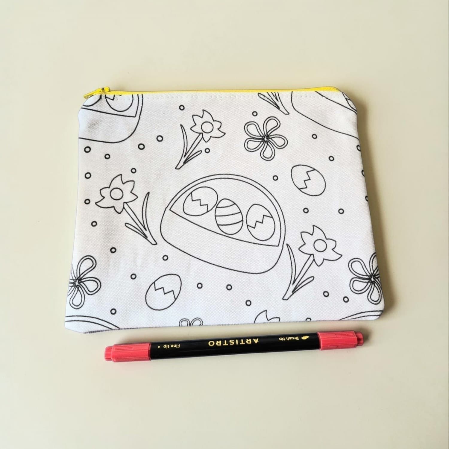 Color-Your-Own Easter Zipper Pouch