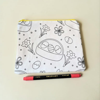 Color-Your-Own Easter Zipper Pouch