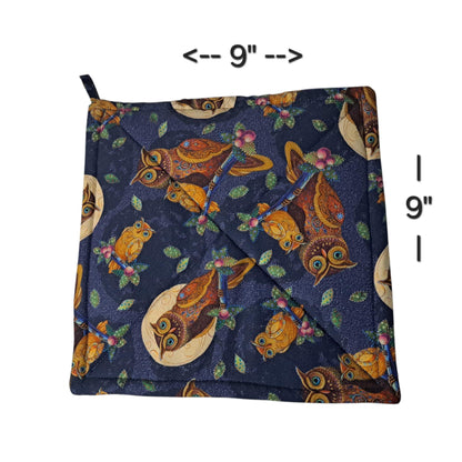 Midnight Owls - Pot Holders (Set of 2)