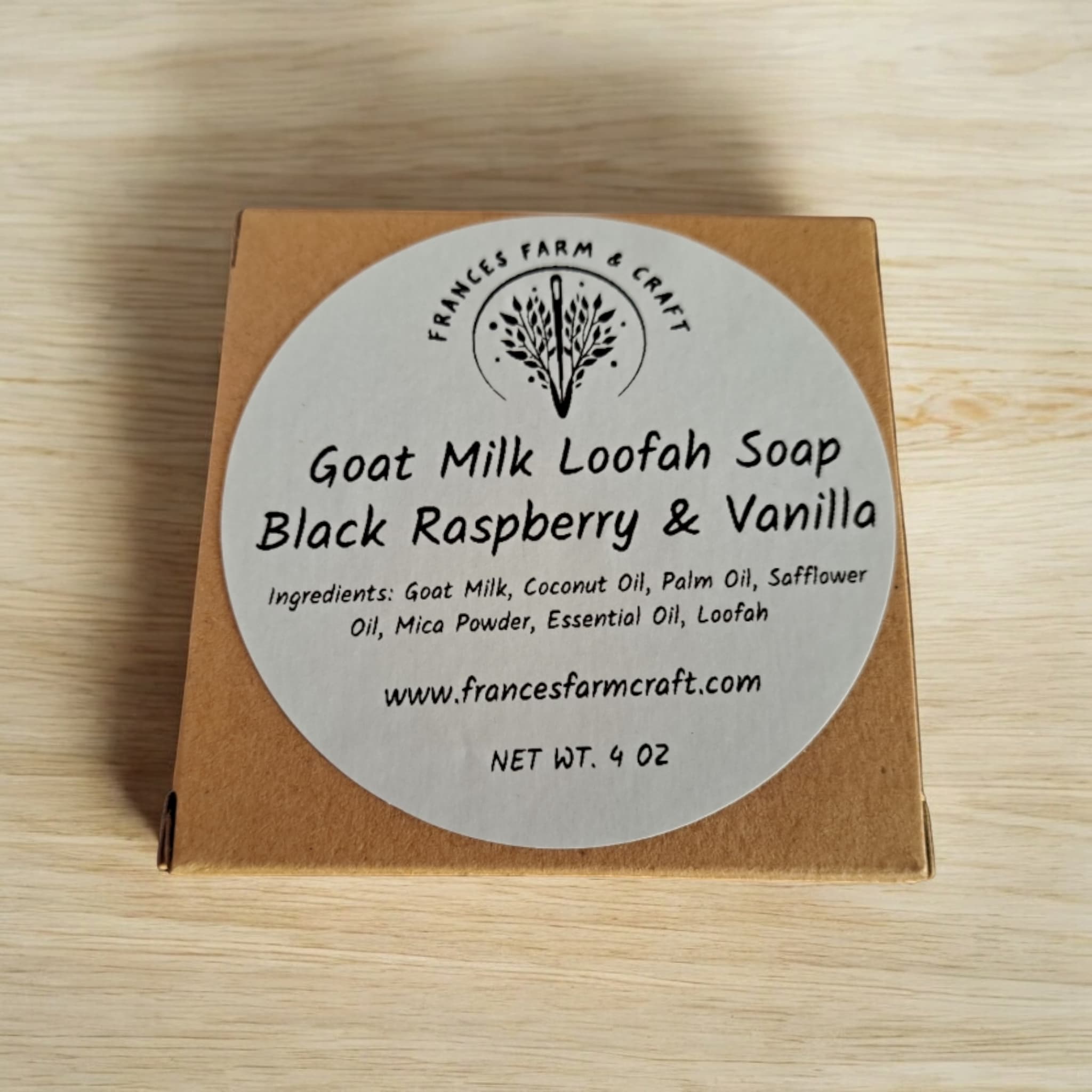 2 Goat Milk Loofah Soaps - Black Raspberry &amp; Vanilla