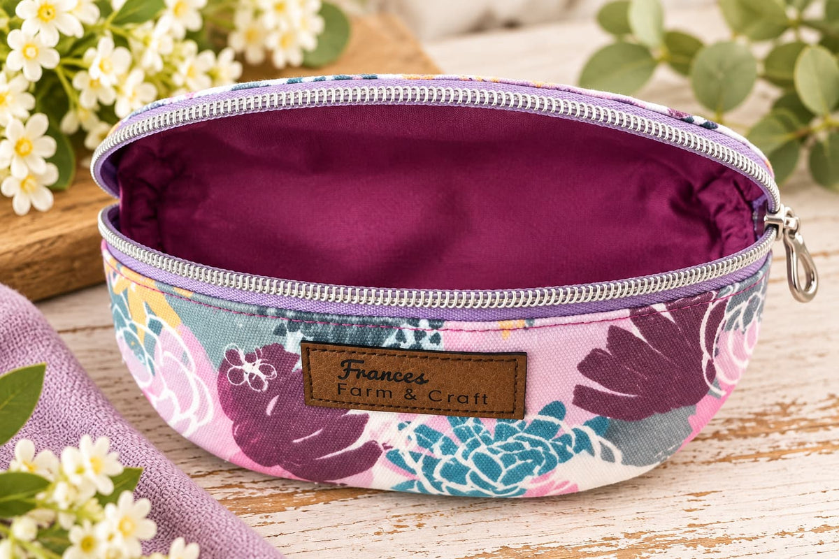 Handmade Eyeglass &amp; Sunglasses Case – Structured Canvas Zipper Case
