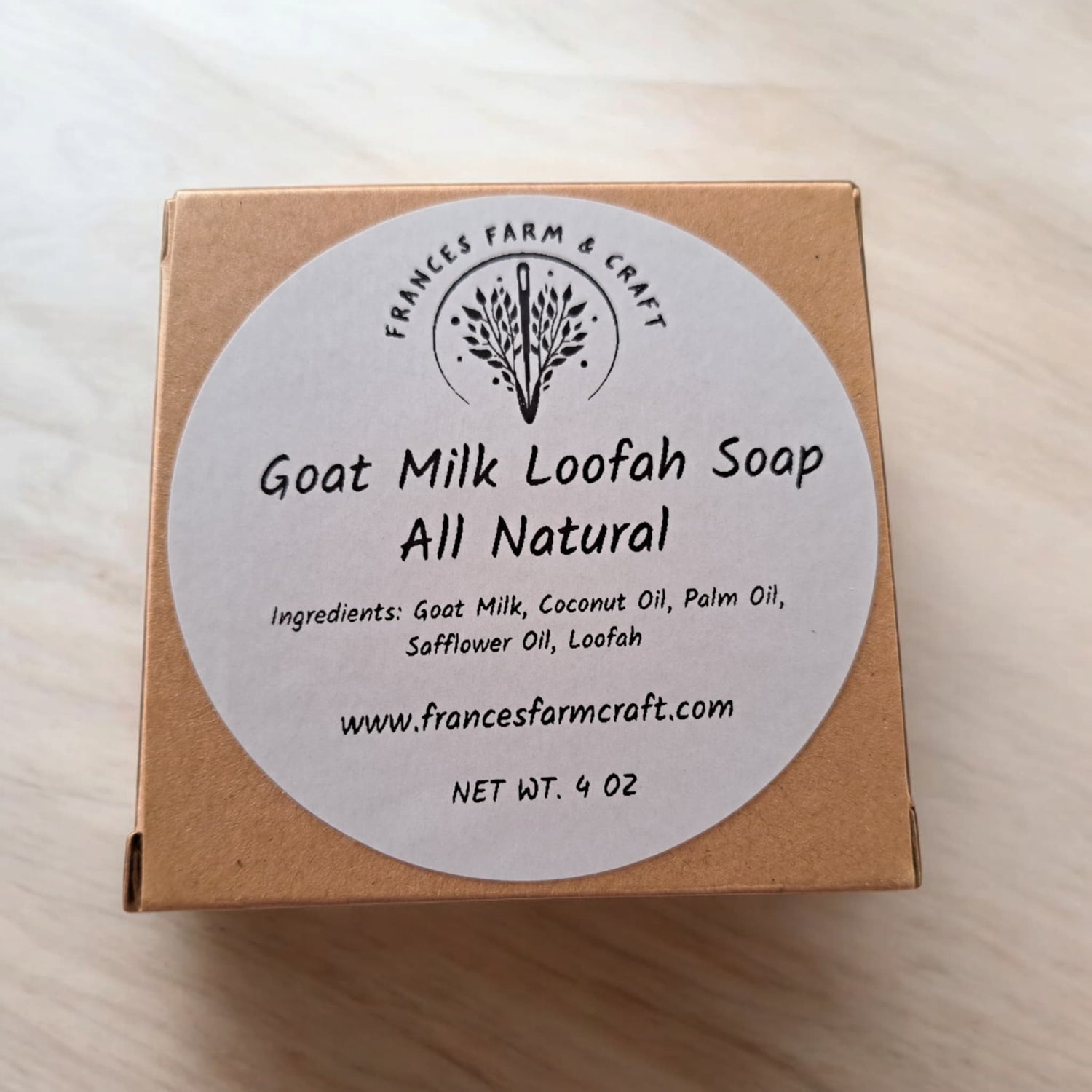 2 Goat Milk Loofah Soaps - Natural