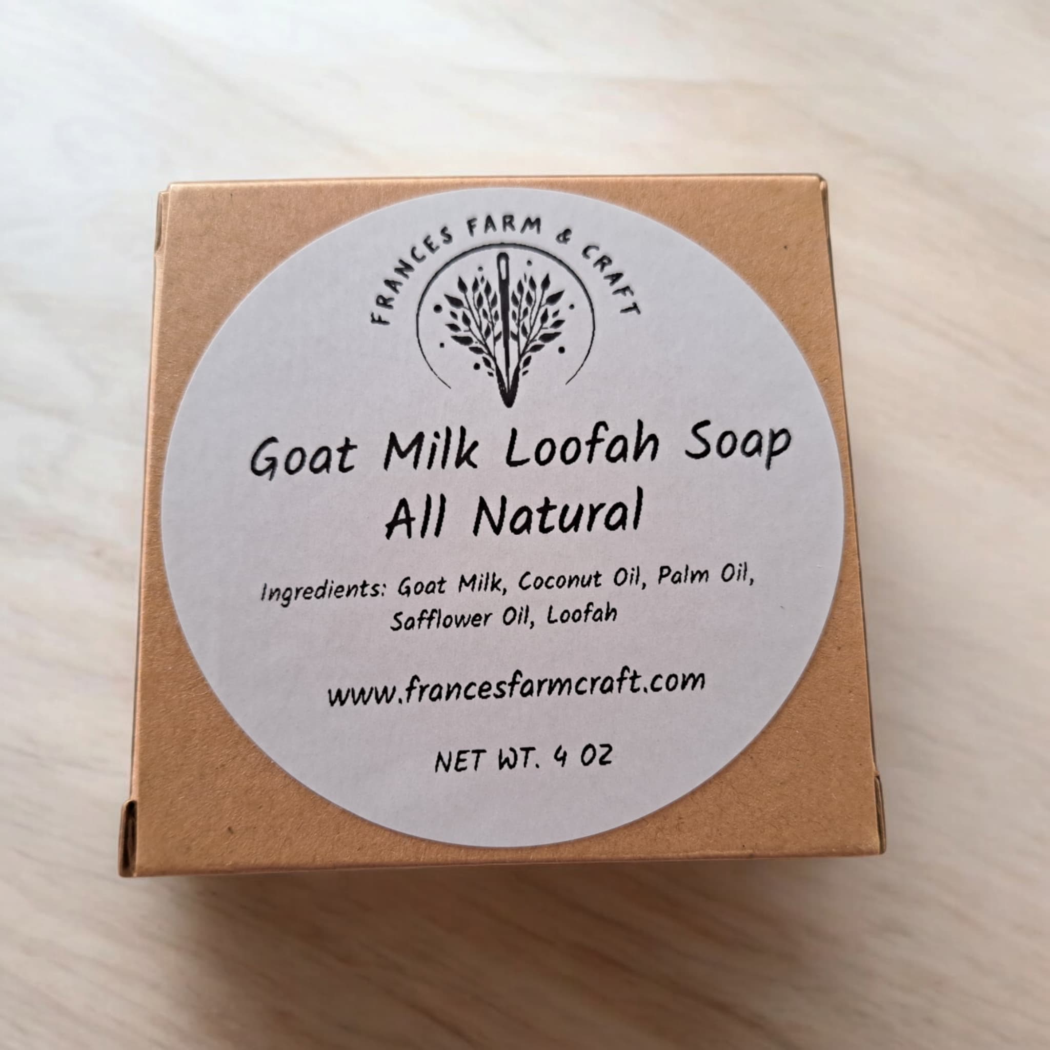 2 Goat Milk Loofah Soaps - Natural