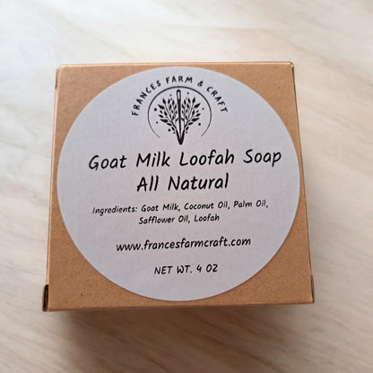 2 Goat Milk Loofah Soaps - Natural