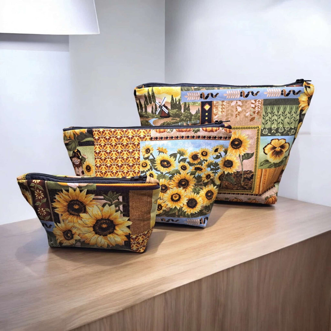 Sunflower Dream - Makeup Bag/ Cosmetic Pouch (Different Sizes)
