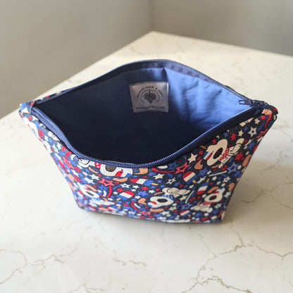 Star Spangled Puppy - Makeup Bag/ Cosmetic Bag (Different Sizes)