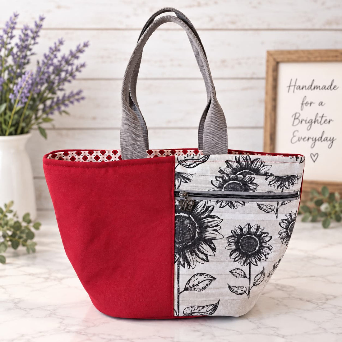 Red Sunflower - Tote Bag