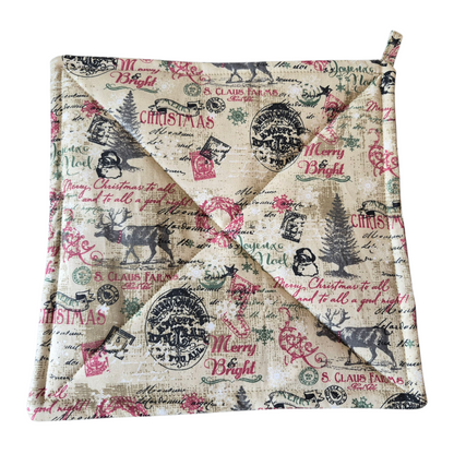 Vintage Christmas - Pot Holders ( Set of 2)