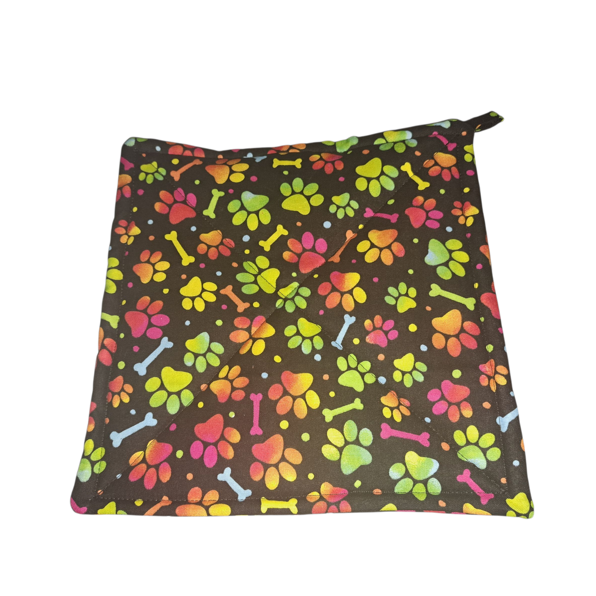 Neon Colored Paws - Pot Holders (Set of 2)