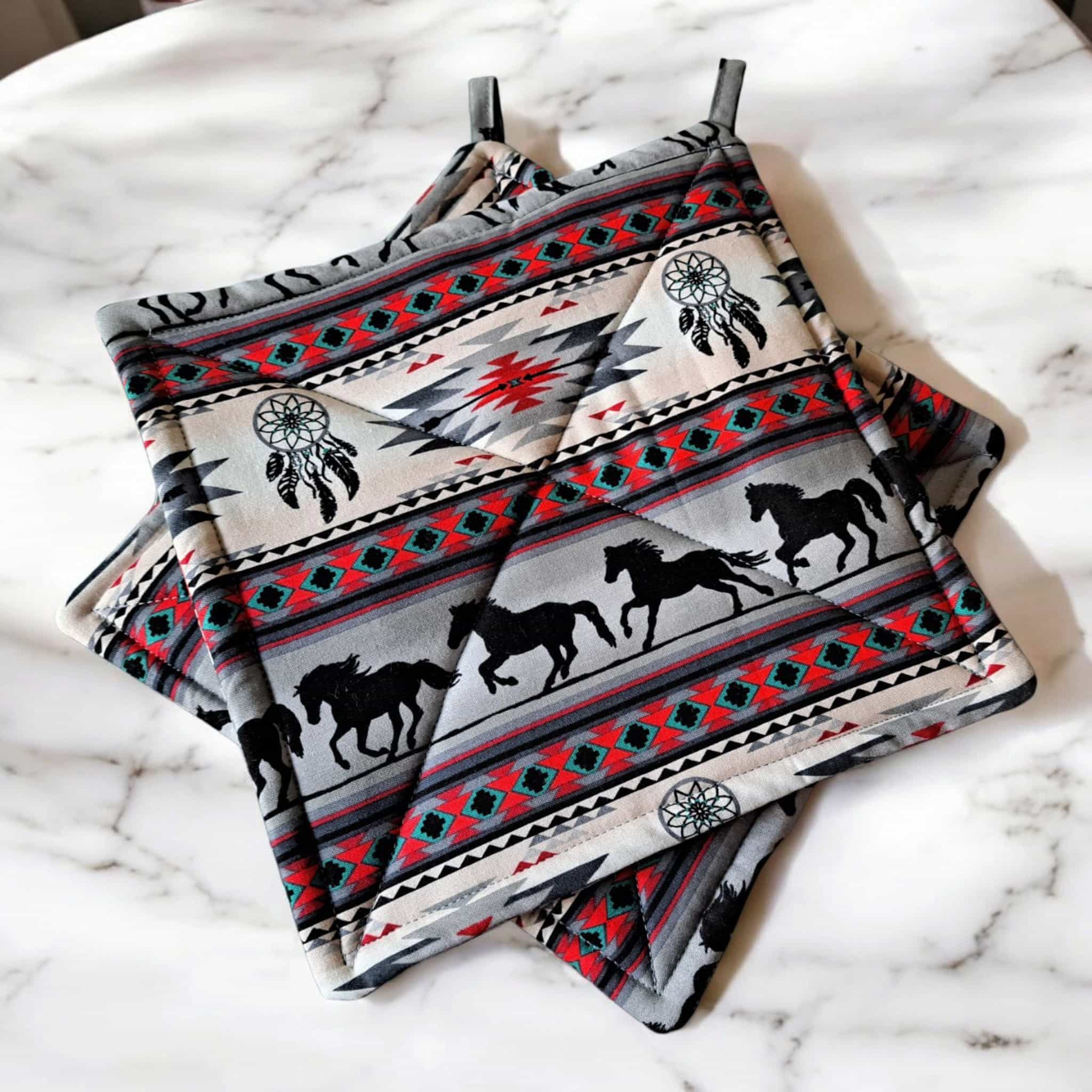 Dreamcatcher Horses - Pot Holders (Set of 2)