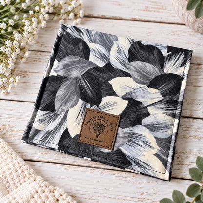 Black &amp; Silver Petals - Tampon Pouch