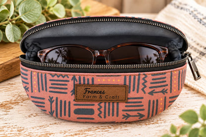 Handmade Eyeglass &amp; Sunglasses Case – Structured Canvas Zipper Case