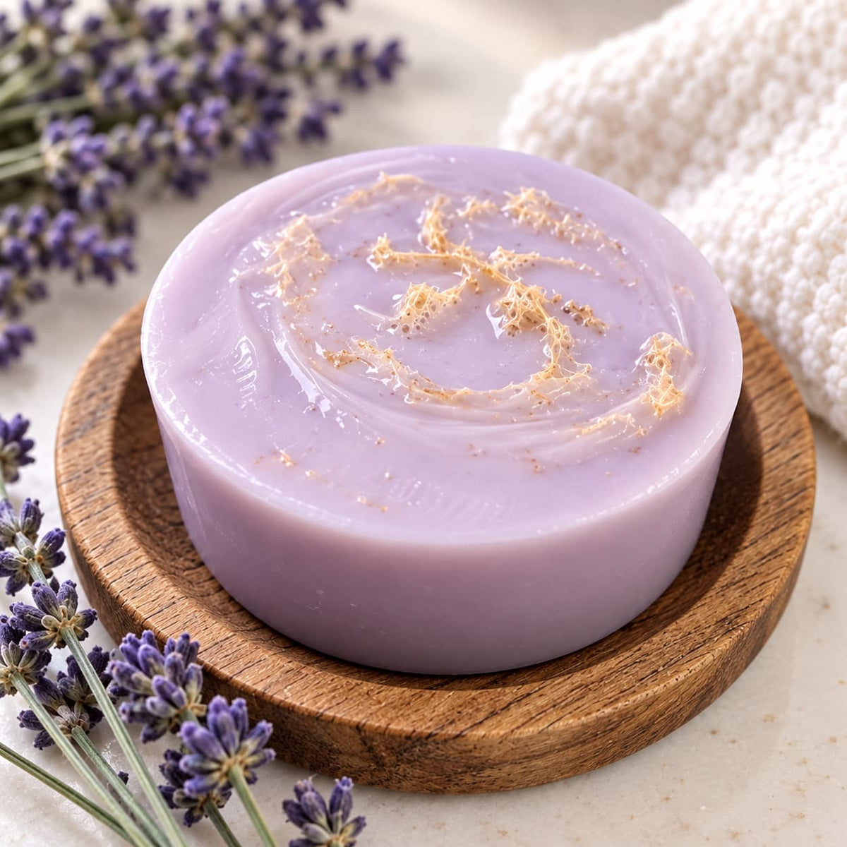 2 Goat Milk Loofah Soaps - Lavender