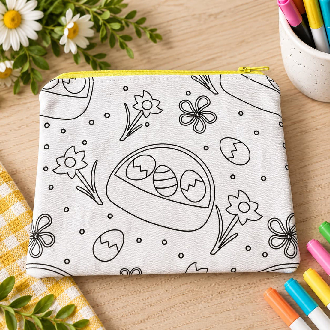 Color-Your-Own Easter Zipper Pouch