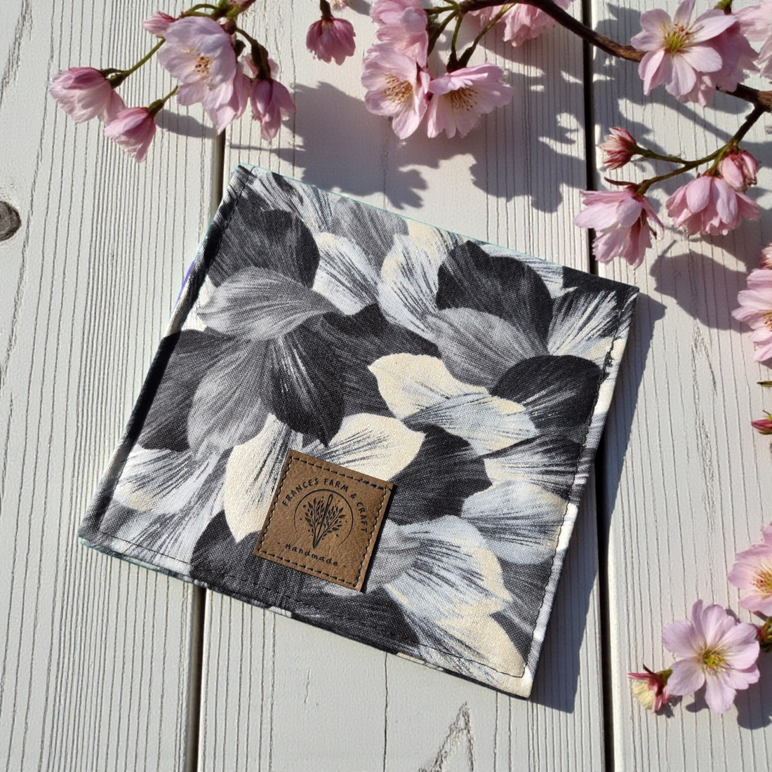 Black &amp; Silver Petals - Tampon Pouch