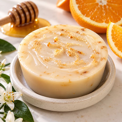 2 Goat Milk Loofah Soaps - Orange &amp; Honey