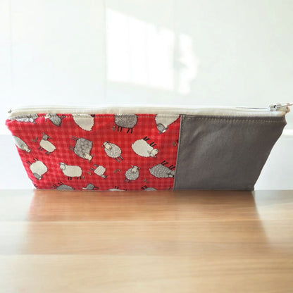 Sheep or Pink Roses - Pencil Pouch