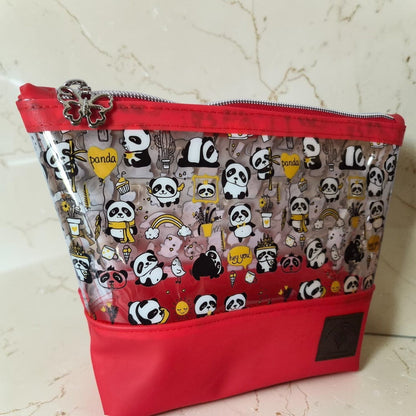 Silly Panda Vinyl Cosmetic Bag