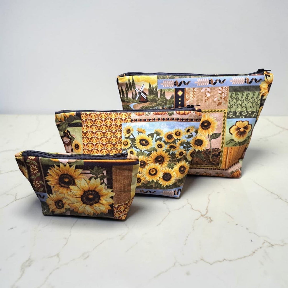 Sunflower Dream - Makeup Bag/ Cosmetic Pouch (Different Sizes)