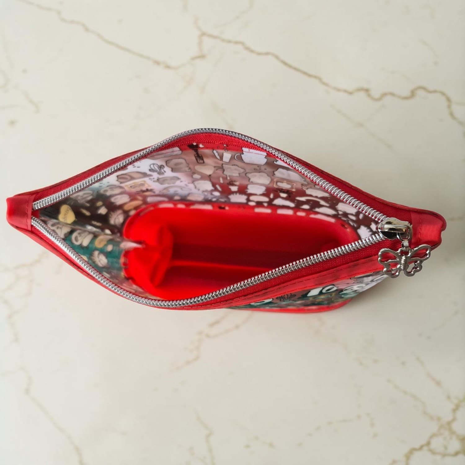 Silly Panda Vinyl Cosmetic Bag