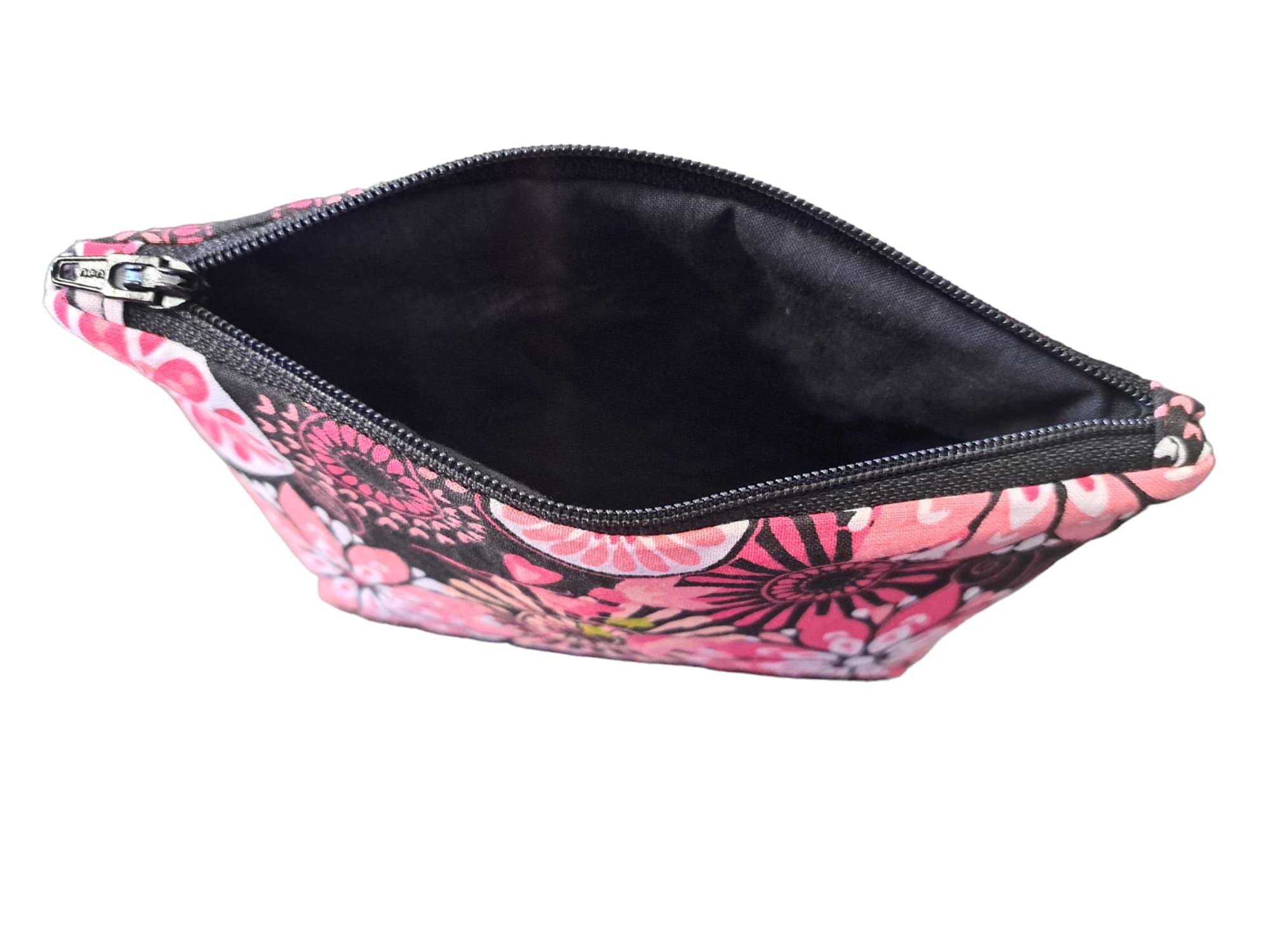 Pink Flowers - Makeup Bag/ Cosmetic Pouch (Different Sizes)